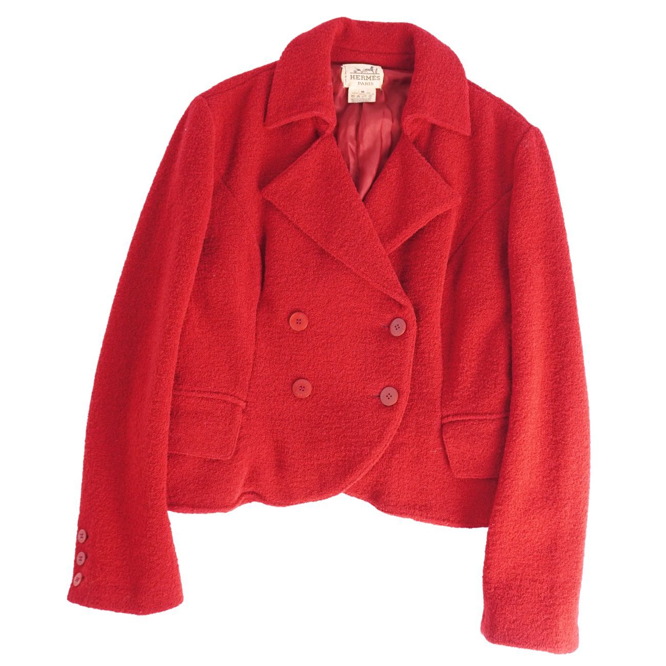 美品 Vintage エルメス HERMES ジャケット テーラード ダブルブレ