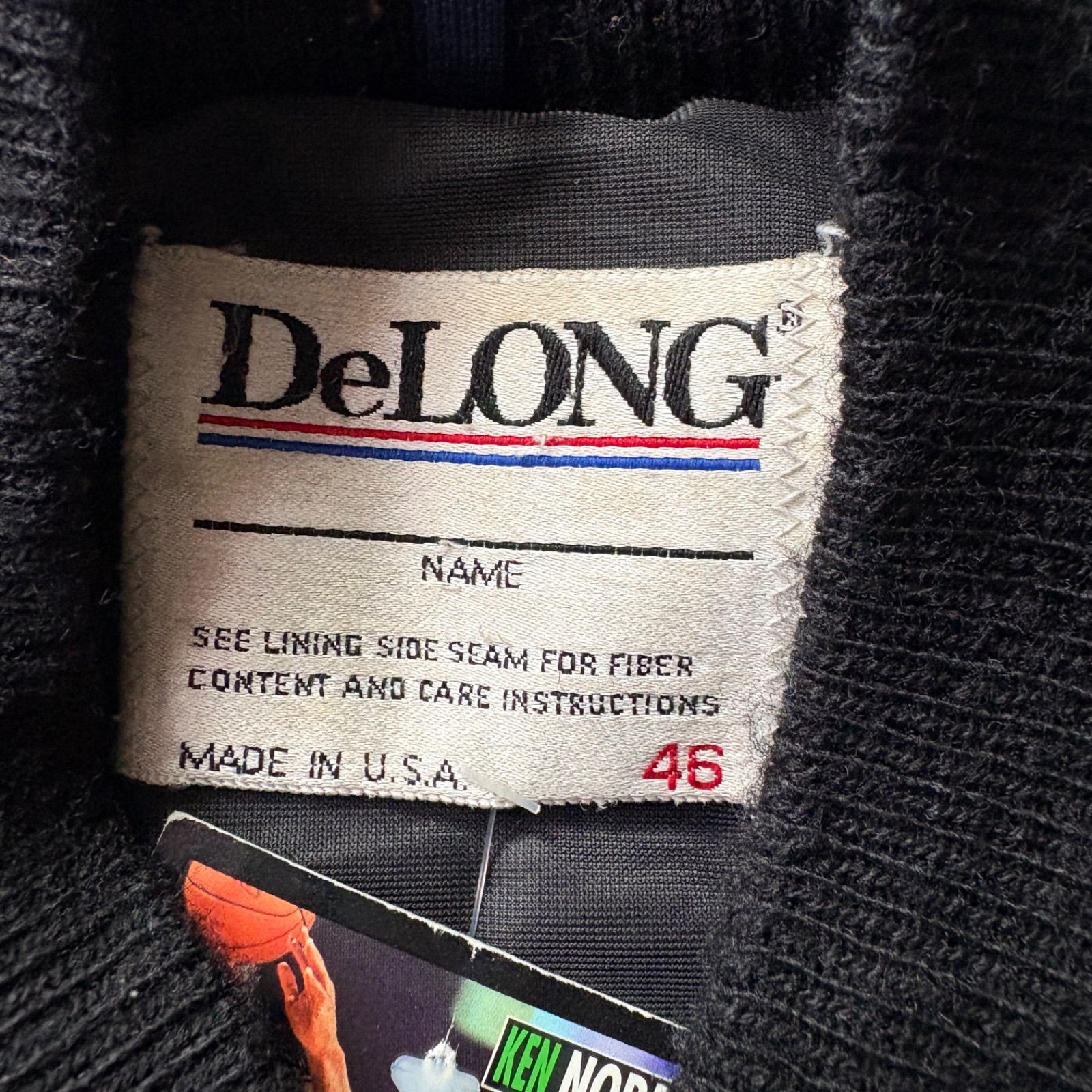 90s DeLONG Los Angeles LAKERS NBA スタジャン ウール×レザー 46 USA