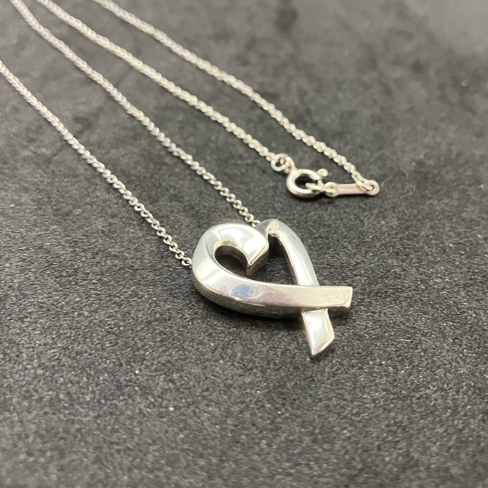 美品　TIFFANY　ティファニー　ネックレス　パロマピカソ　ラビングハート　シルバー系　5154