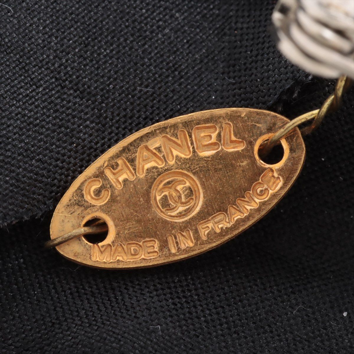 CHANEL シャネル カメリア ファブリック コサージュ ブローチ ブラック