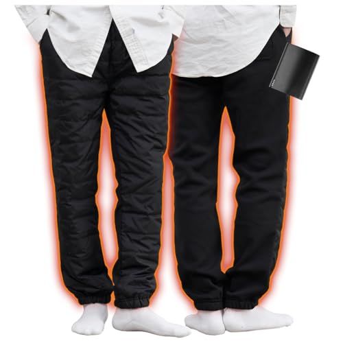 rafuteru ベテラン介護士監修 電熱パンツ ヒーターパンツ 12箇所急速発熱 電熱ズボン 12000 mAhバッテリー付き 4段階温度調整 電熱ウェア 加熱ズボン 防風撥水 裏起毛 アウトドア ダウン 軽量 防寒 男女兼用po