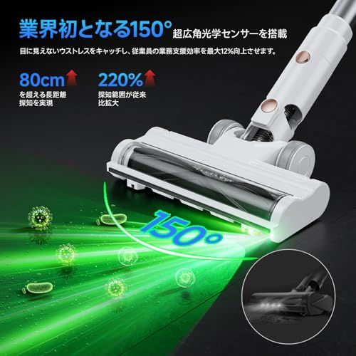 掃除機 コードレス【2026衝撃的デビュー・95Kpa超強力吸引・グリーン