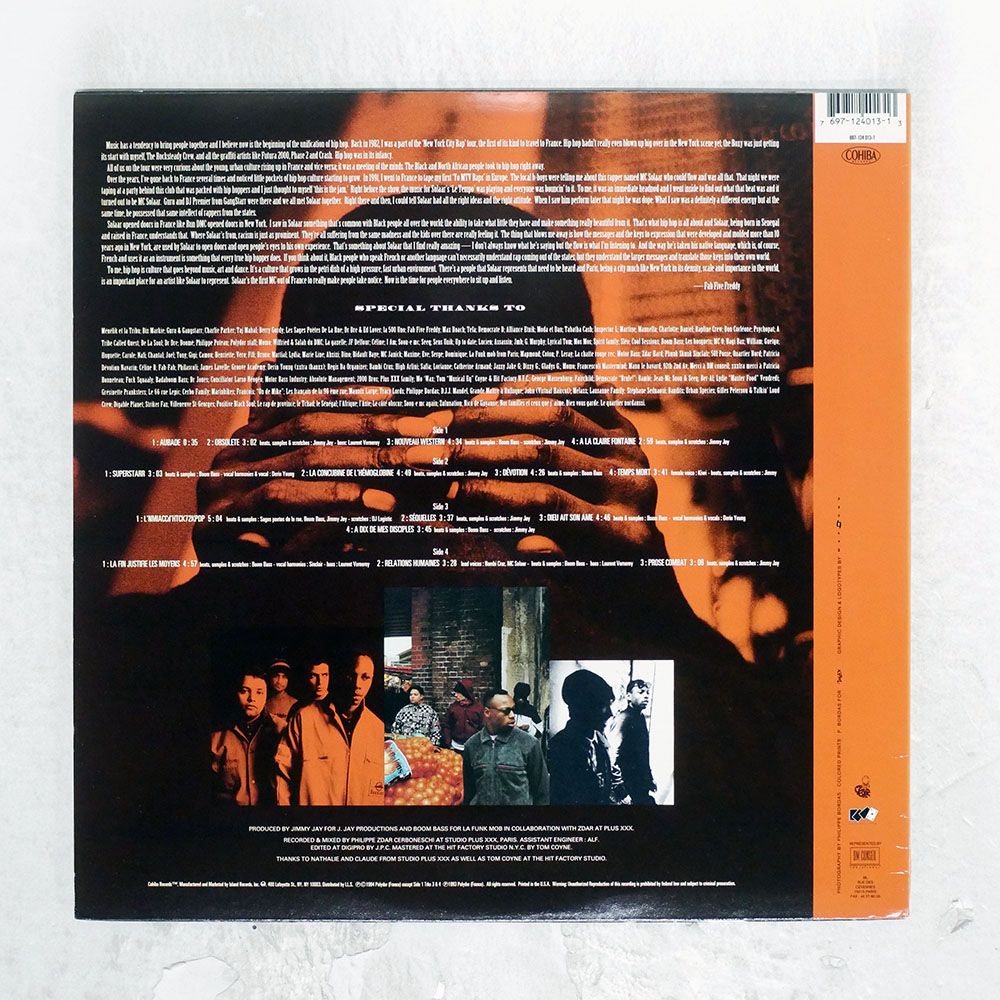 US盤 MC SOLAAR|PROSE COMBAT|COHIBA LP