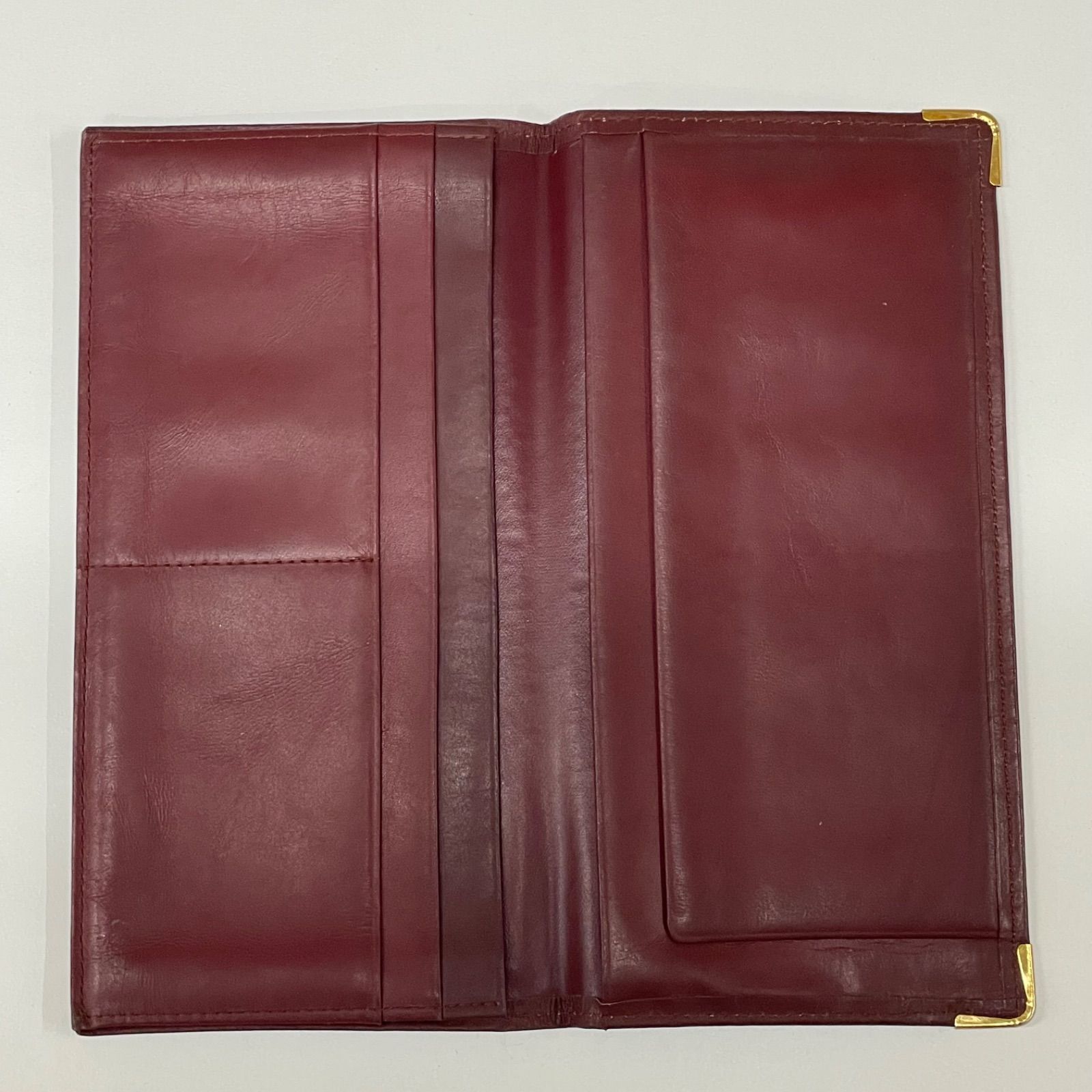 ☆ Cartier カルティエ 長財布 二つ折 札入れ ボルドー ワインレッド