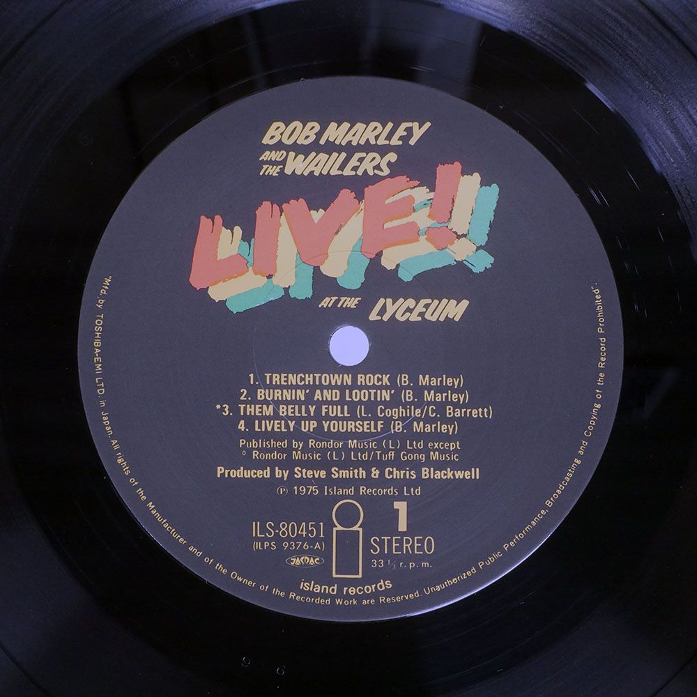  盤 BOB MARLEY - THE WAILERS|LIVE|ISLAND LP 洋楽 レコード