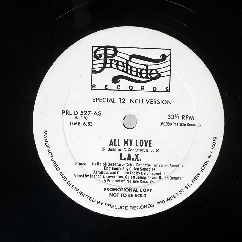 US盤 LAX/ALL MY LOVE/PRELUDE PRLD527 12 - メルカリ