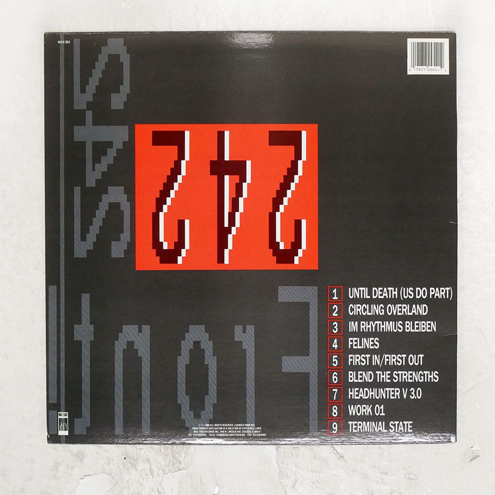 US盤 FRONT 242|FRONT BY FRONT|WAX TRAX WAX 054 LP