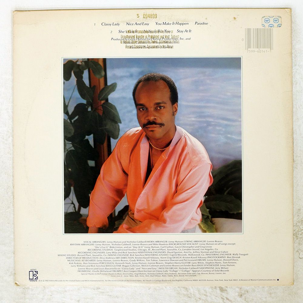 US盤 LEROY HUTSON| |ELEKTRA 9601411 LP