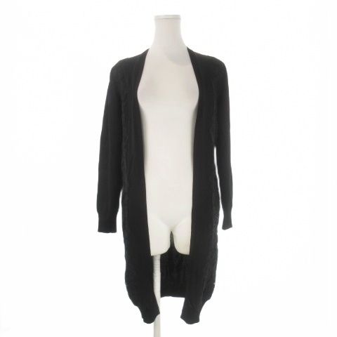 エムプルミエ ブラック M-Premier BLACK トッパーカーディガン 36 黒