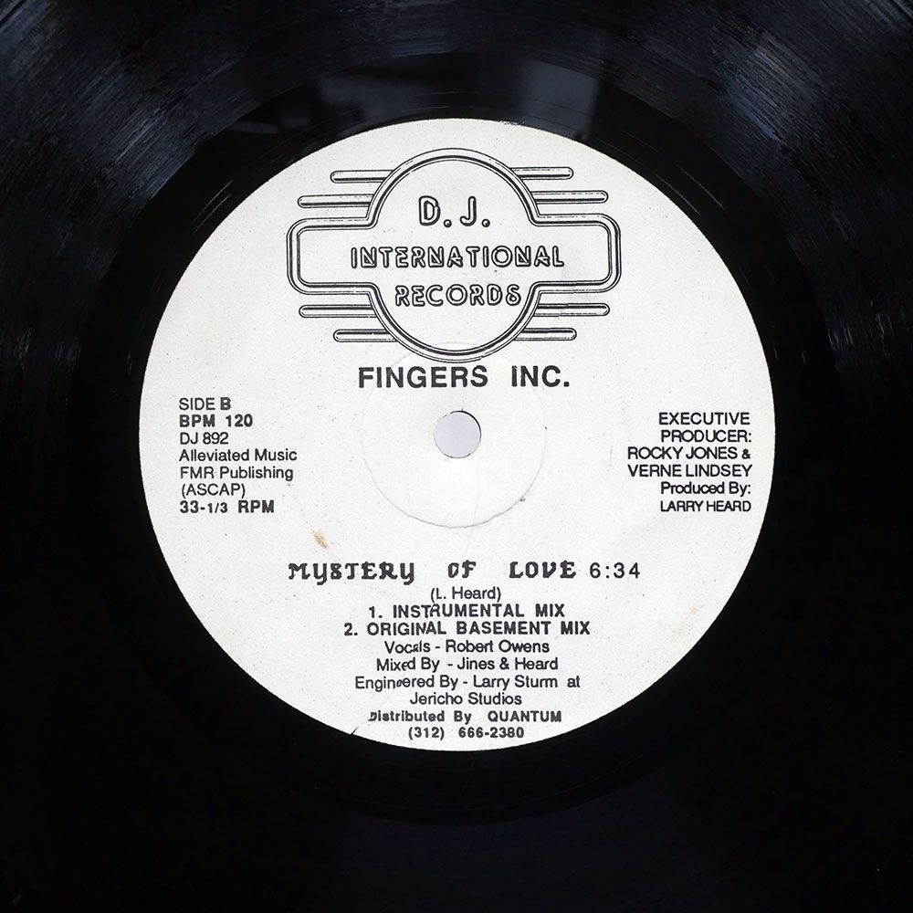 US盤 FINGERS INC.|MYSTERY OF LOVE|D.J. DJ 892 12