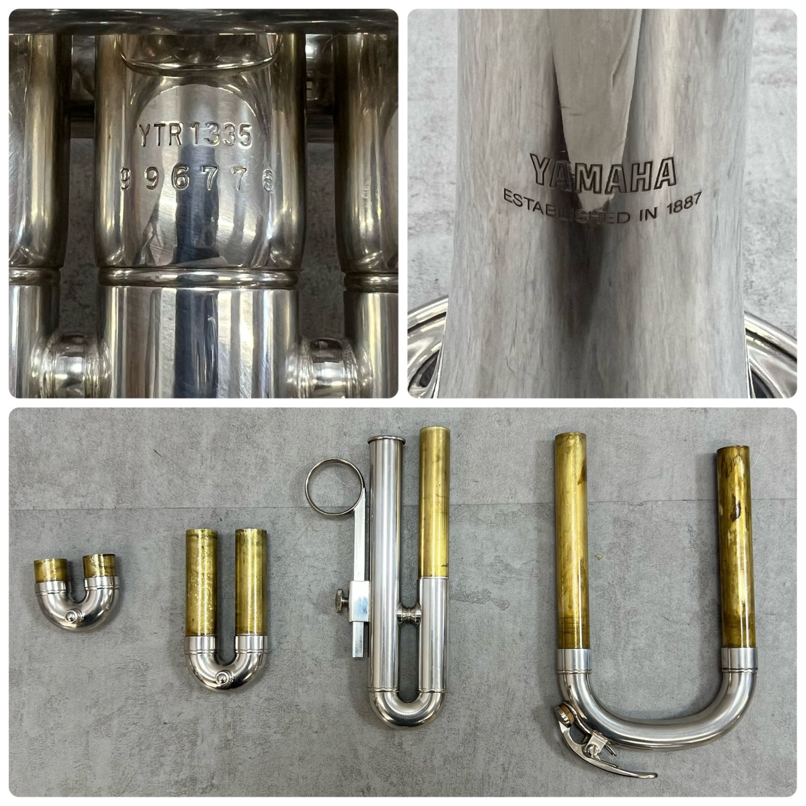 ヤマハ B♭トランペット YTR-1335S イエローブラス 銀メッキ シルバー