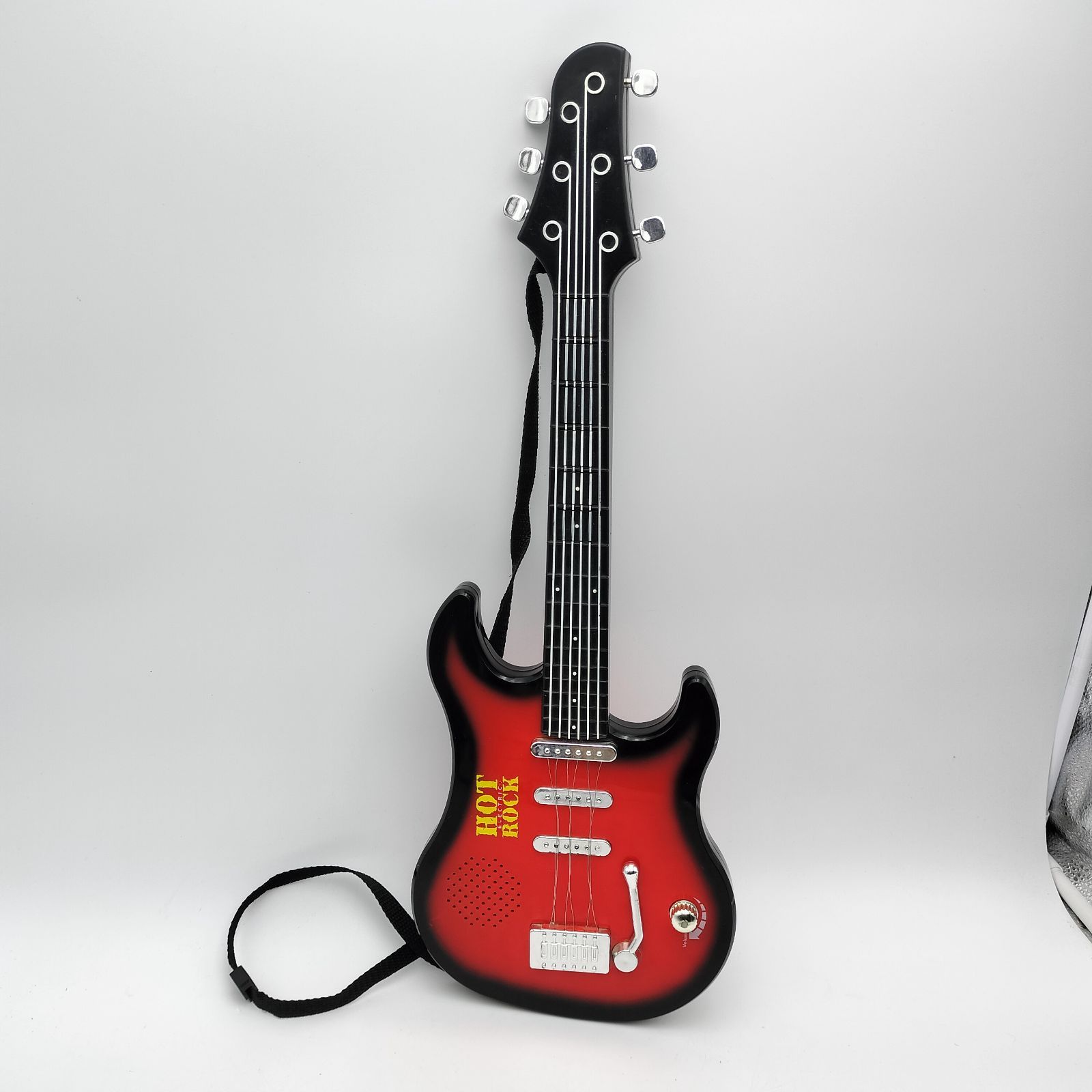 ジャンク品】鳴る！キッズ用 エレキギター 全長58cm おもちゃ HOT ROCK