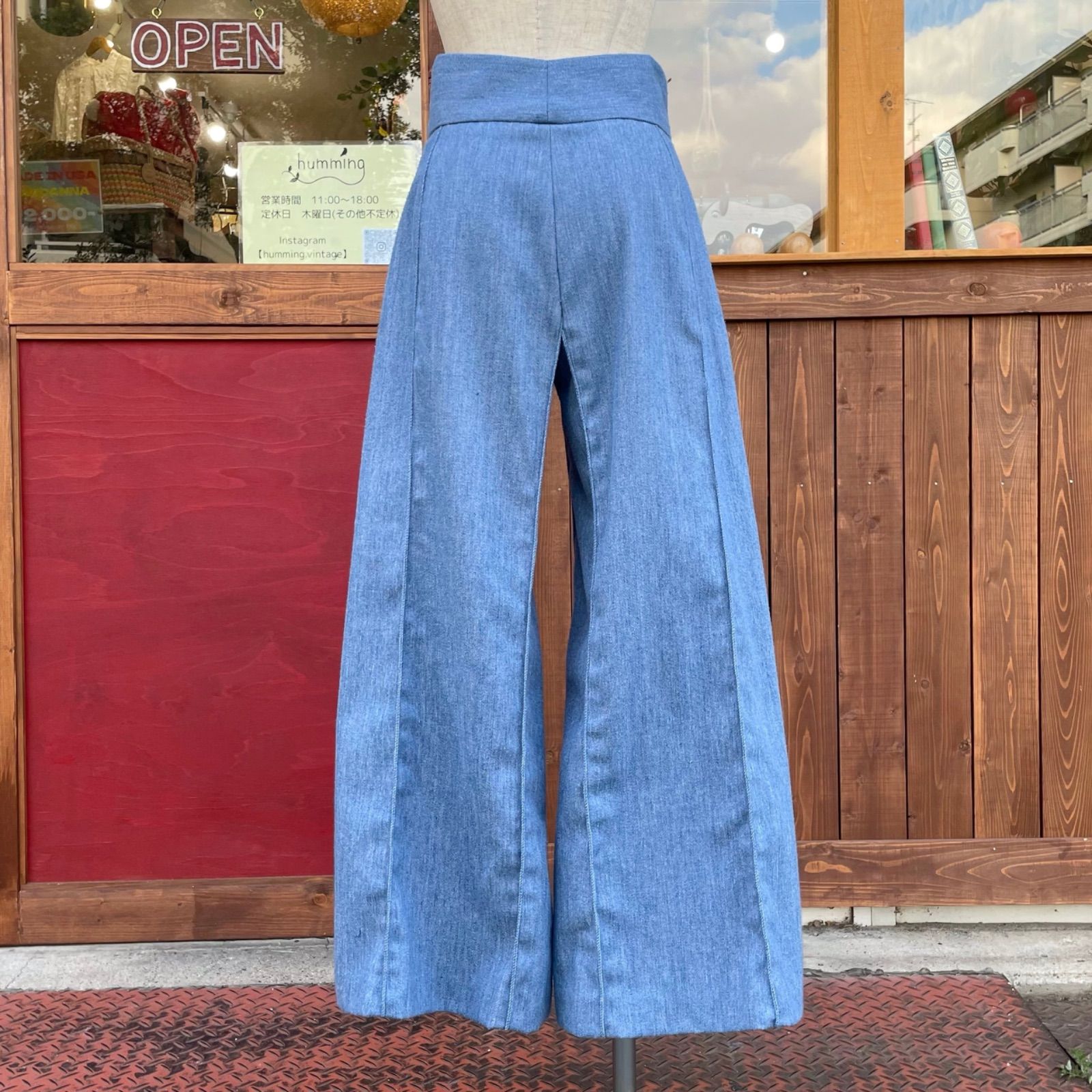 70's 立体裁断 バギーパンツ フレアパンツ ヴィンテージ - メルカリ