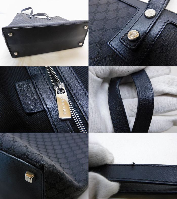 CELINE セリーヌ マカダム柄 トートバッグ ☆ ブラック キャンバス