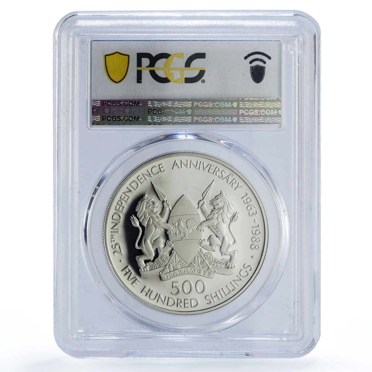 ケニア 500シリング モイ大統領独立記念 PR70 PCGS 銀貨 1988年 - メルカリ