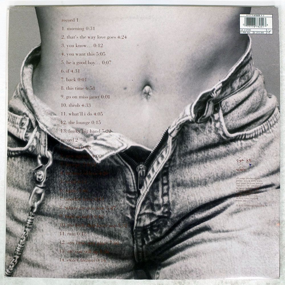 UK盤 JANET JACKSON|JANET|VIRGIN V 2720 LP