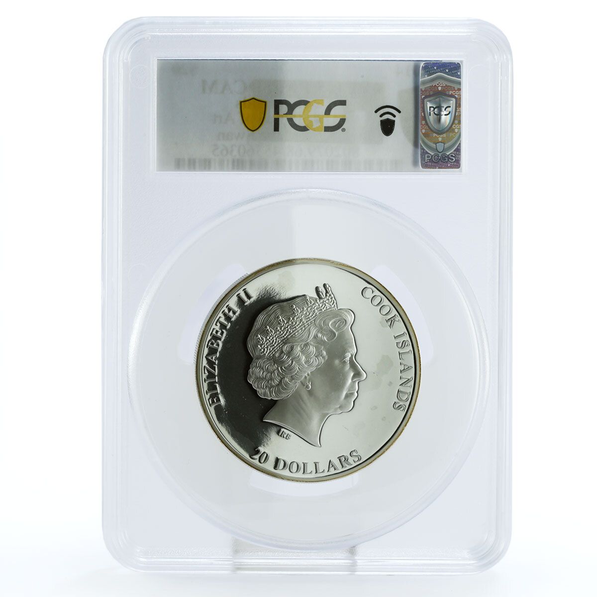 クック諸島 20ドル ピーター・ルーベンス レダ・スワン バードアート