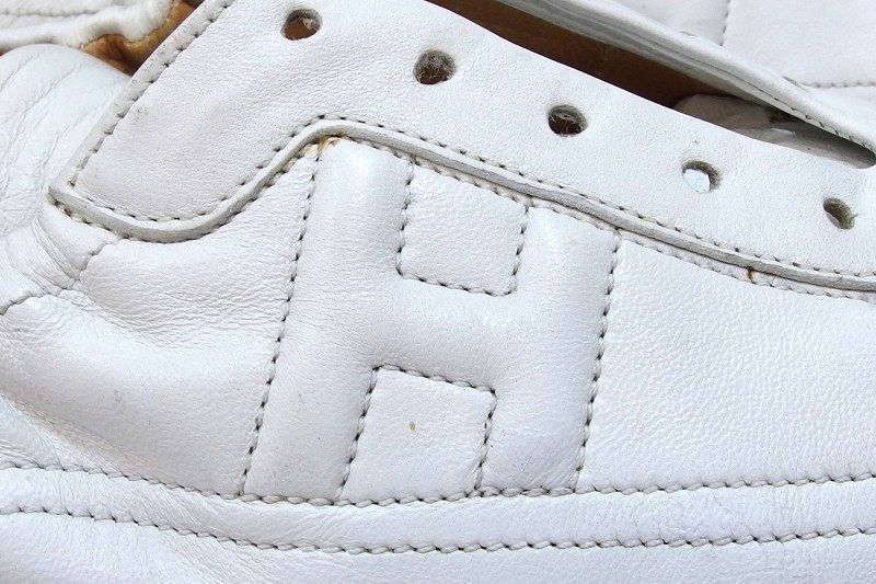 229732】HERMES エルメス クイック Hロゴ レザースニーカー 37 23.5