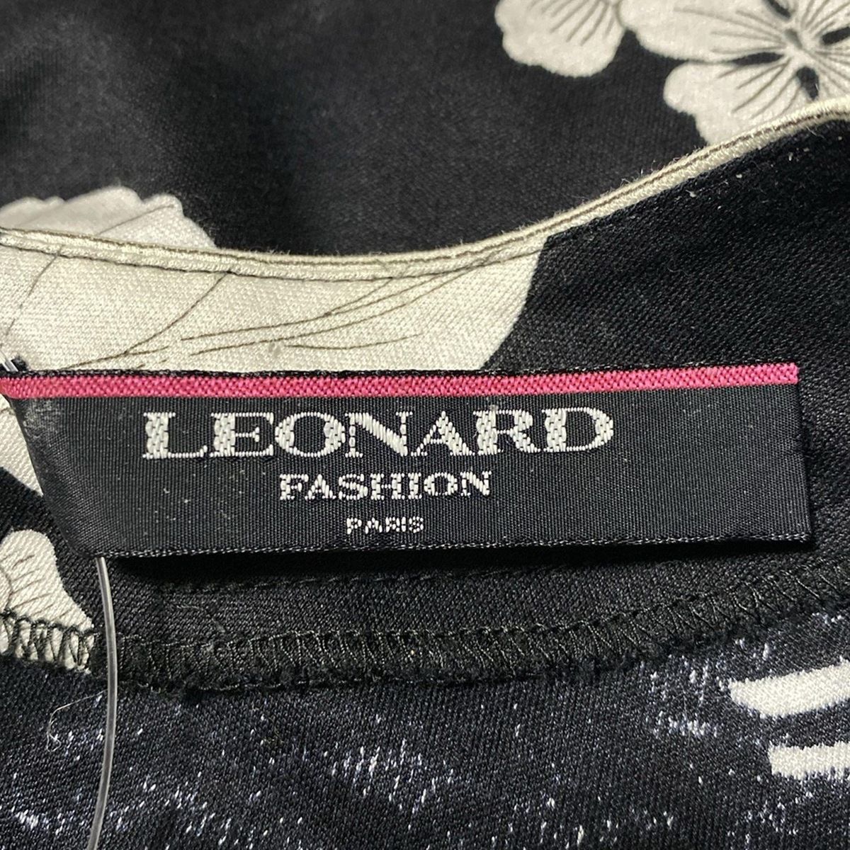LEONARD(レオナール) 半袖カットソー サイズL レディース - 黒×白