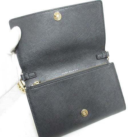 【美品】　トリーバーチ　チェーンウォレット　ロビンソン　ブラック トリーバーチ TORY BURCH 美品 ロビンソン チェーン ウォレット 長財布