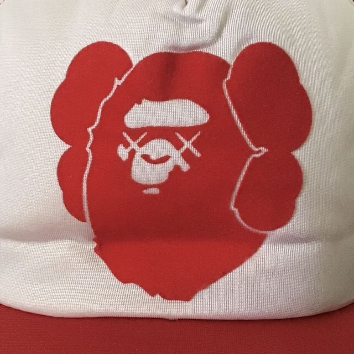 ☆激レア☆ KAWS × BAPE メッシュ キャップ a bathing ape エイプ