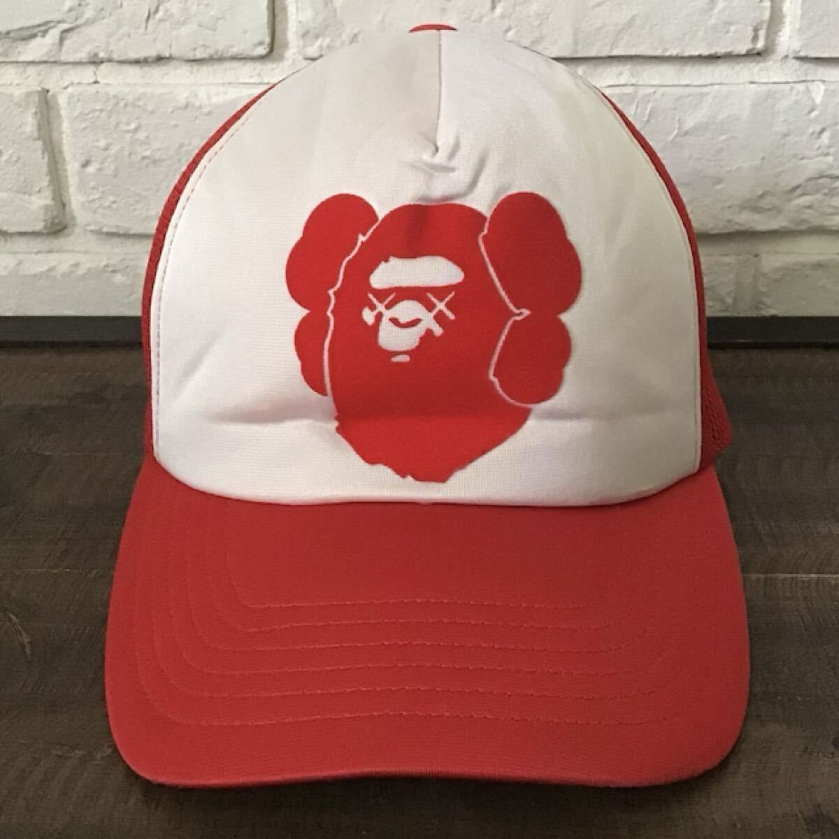 ☆激レア☆ KAWS × BAPE メッシュ キャップ a bathing ape エイプ