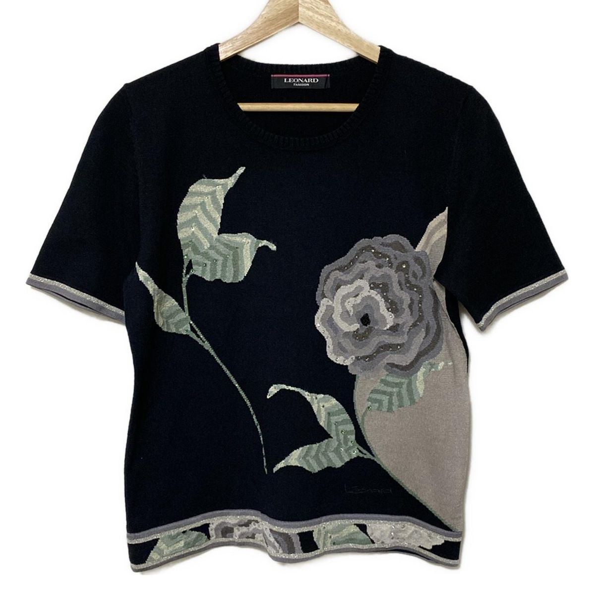 LEONARD(レオナール) アンサンブル レディース美品 - 黒×グレー