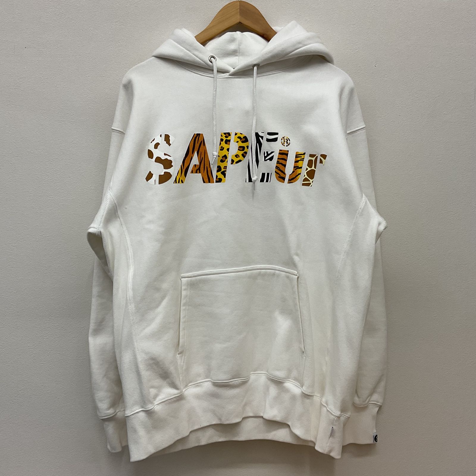 SAPEur 【サプール】パーカー ホワイト アニマル ロゴ XL - メルカリ