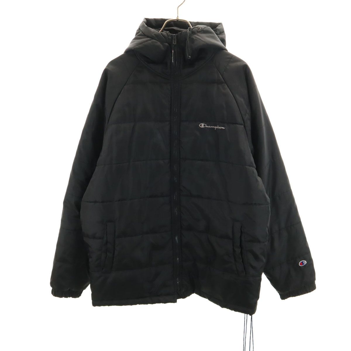 Champion チャンピオン 中綿ジャケット XL ブラック メンズ 古着 