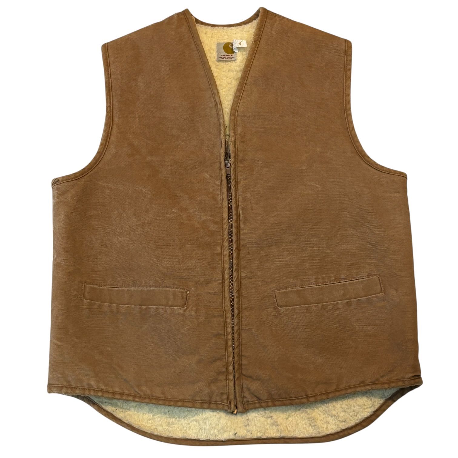 USA製 70s Carhartt Duck Boa Vest カーハート ダックボアベスト L