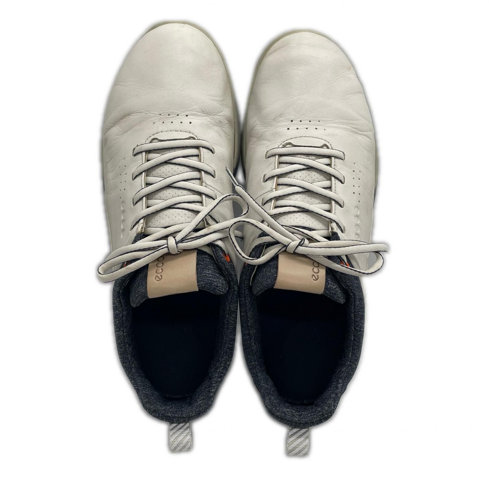 中古 エコー ecco ゴルフシューズ 26cm ホワイト系 S-THREE スパイク