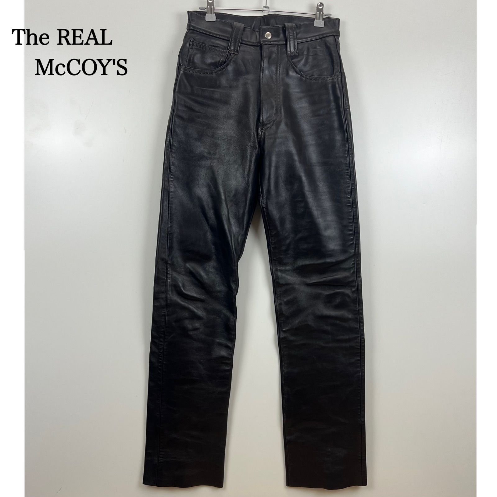 The REAL McCOY'S STEEPLECHASE horsehide leather pants 29 リアル