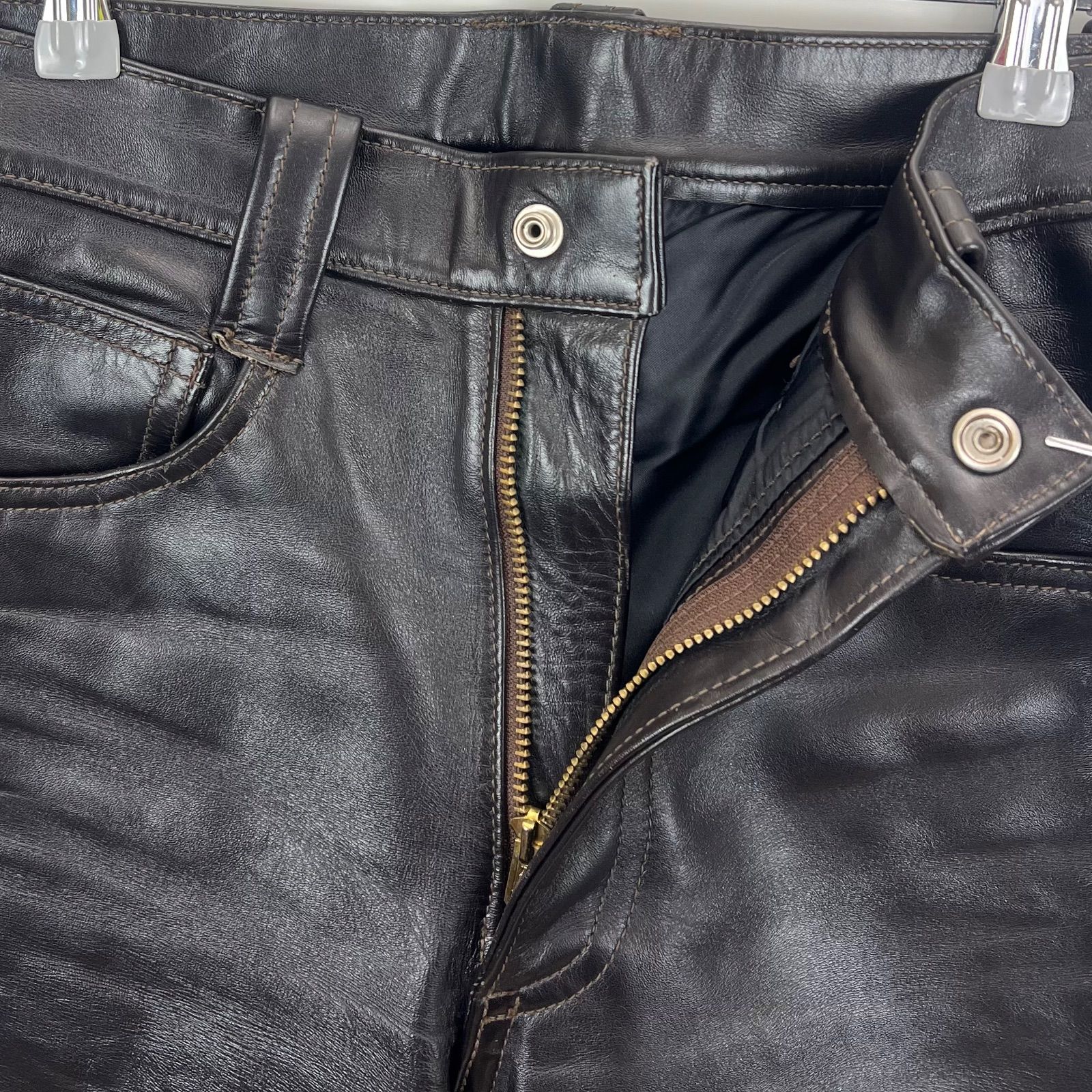 The REAL McCOY'S STEEPLECHASE horsehide leather pants 29 リアル