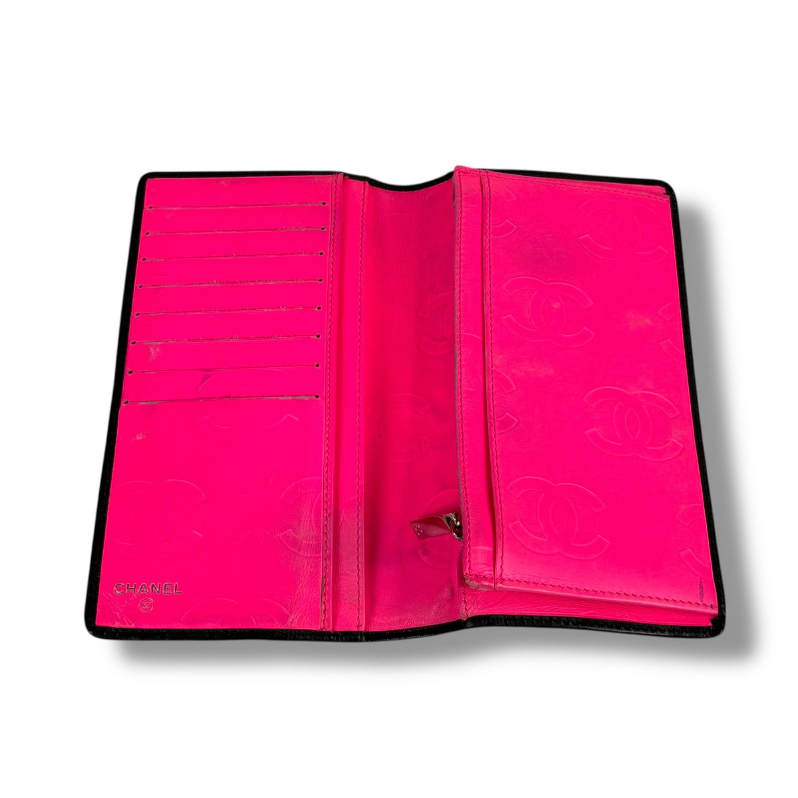 シャネル CHANEL カンボンライン ロングウォレット 二つ折り 長財布