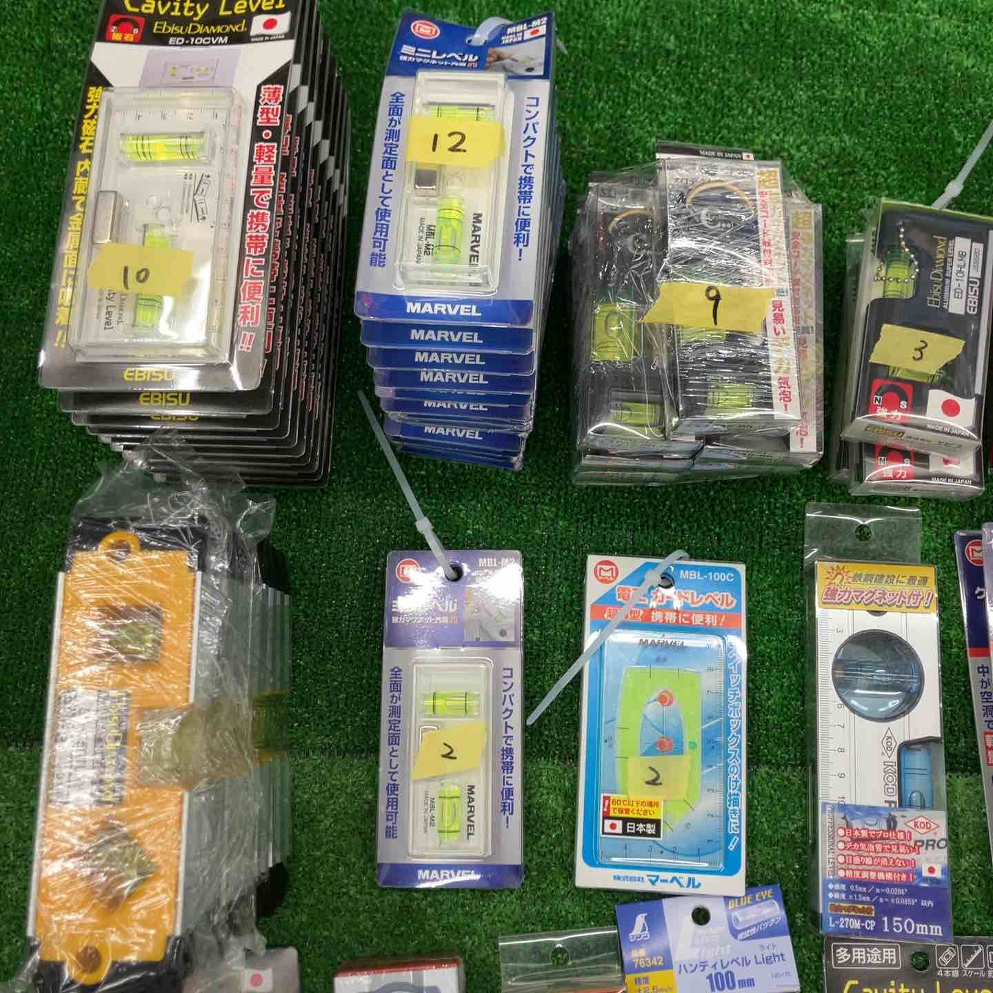 マーベル シンワ エビスなど 水平器 70点まとめ クリスタルレベル 電工ケガキゲージなど