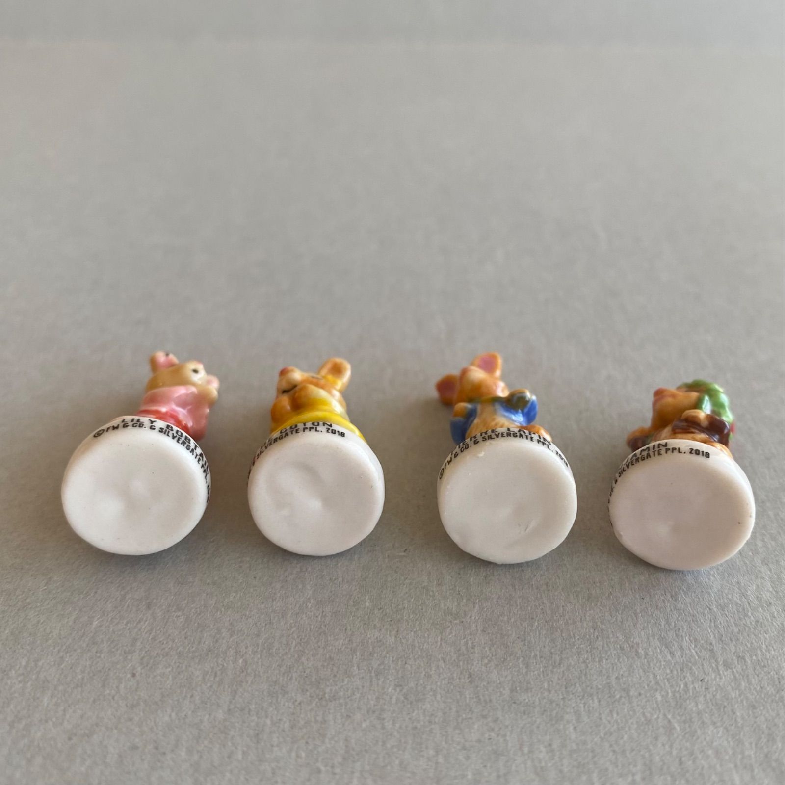 ピーターラビットのフェーブ 8点セット／フランス雑貨／陶器ミニチュア
