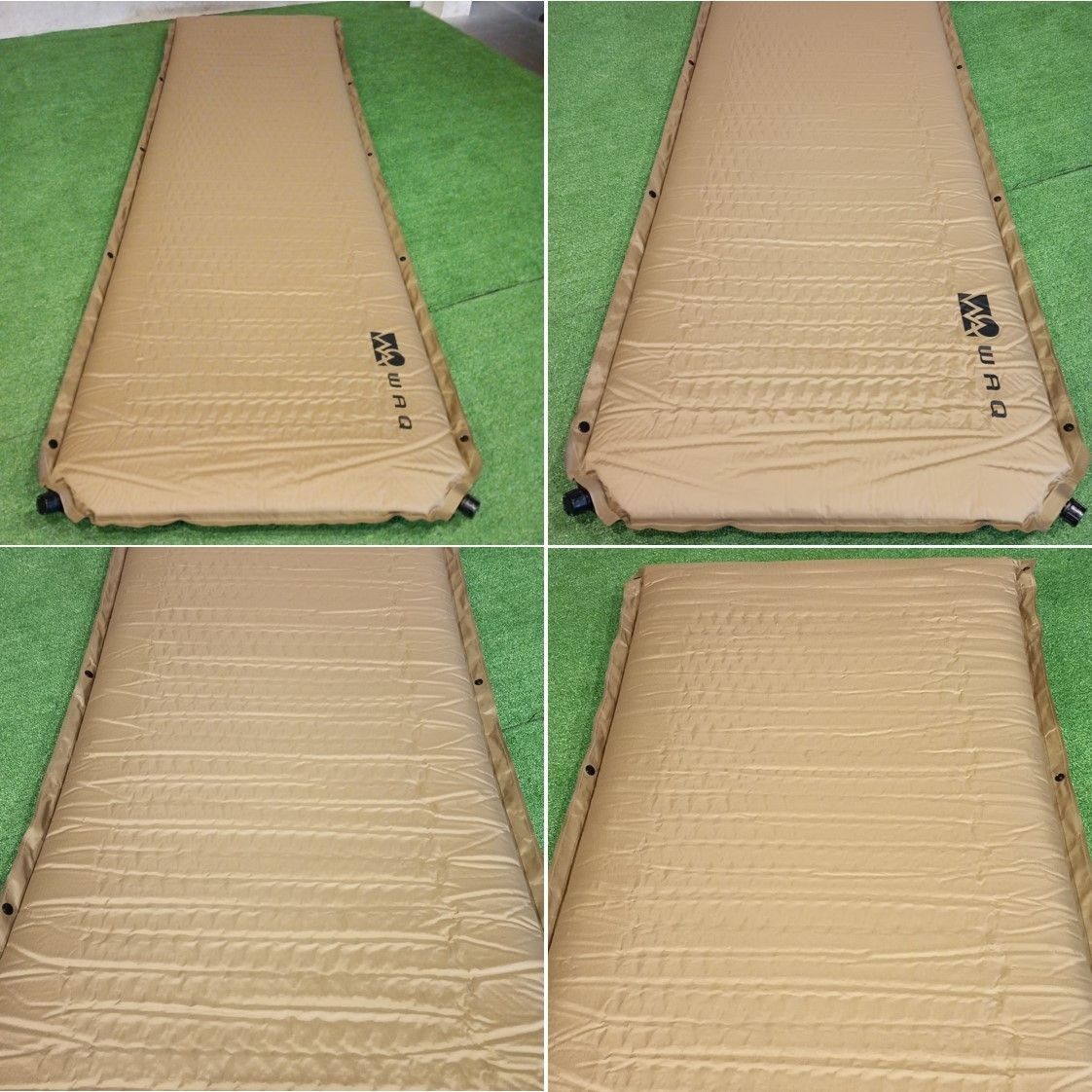 ◇WAQ(ワック) インフレータブル式マット(タン) シングル 厚み8cm 2個
