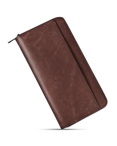 Kawaoto 財布 メンズ 長財布 本革 プエブロレザー 日本製 大容量 仕切り小銭入れ カード 収納 ファスナー ビジネス 開運 一流の革職人が作る さいふ サイフ 紳士用 プレゼント 赤褐色 3 f 022980