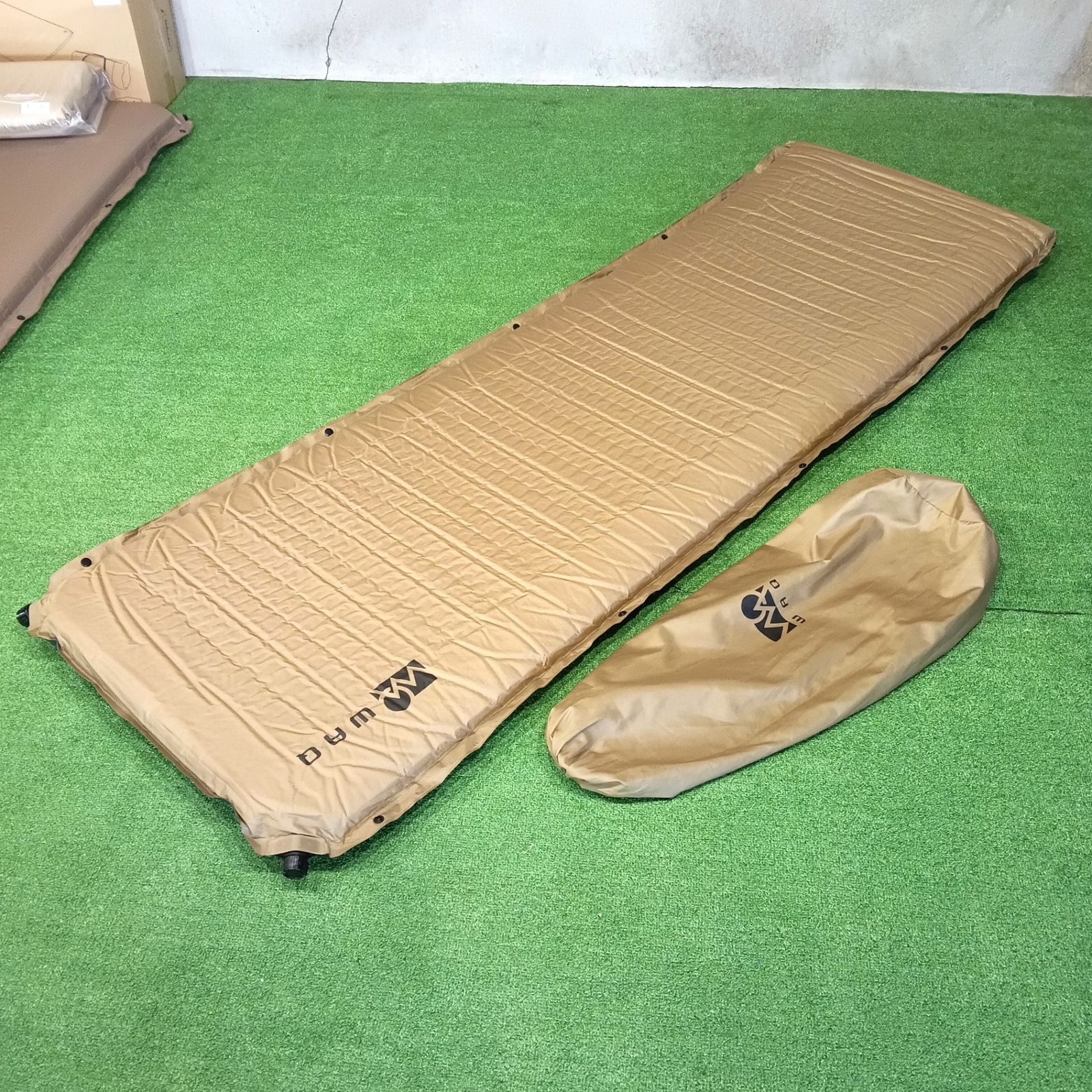 ◇WAQ(ワック) インフレータブル式マット(タン) シングル 厚み8cm 2個