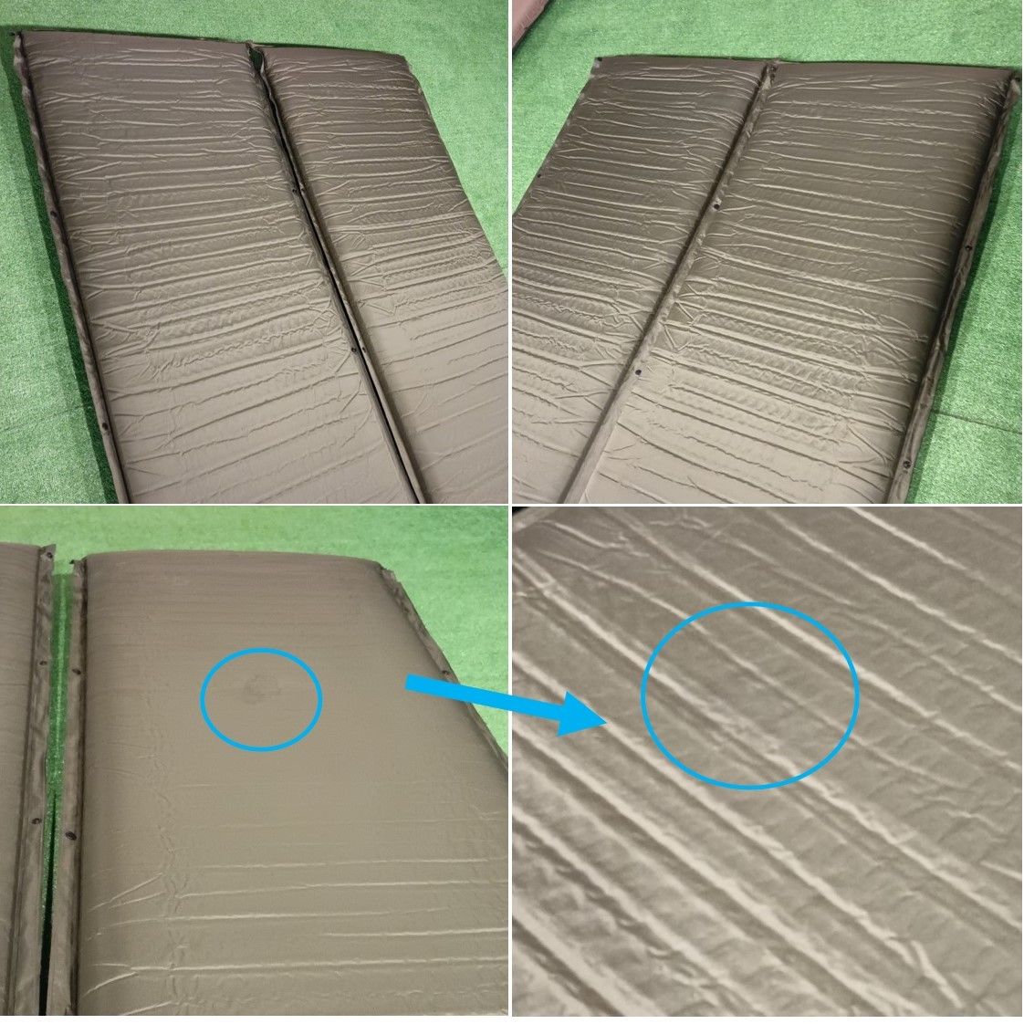 ◇WAQ(ワック) インフレータブル式マット(オリーブ) シングル 厚み8cm