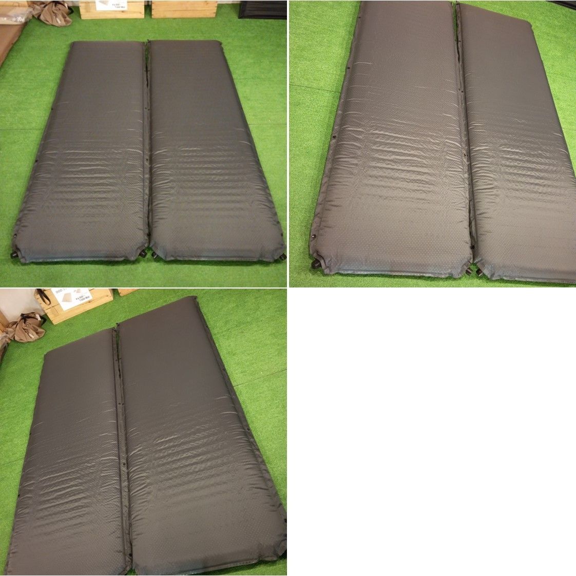 ◇WAQ(ワック) インフレータブル式マット(オリーブ) シングル 厚み8cm