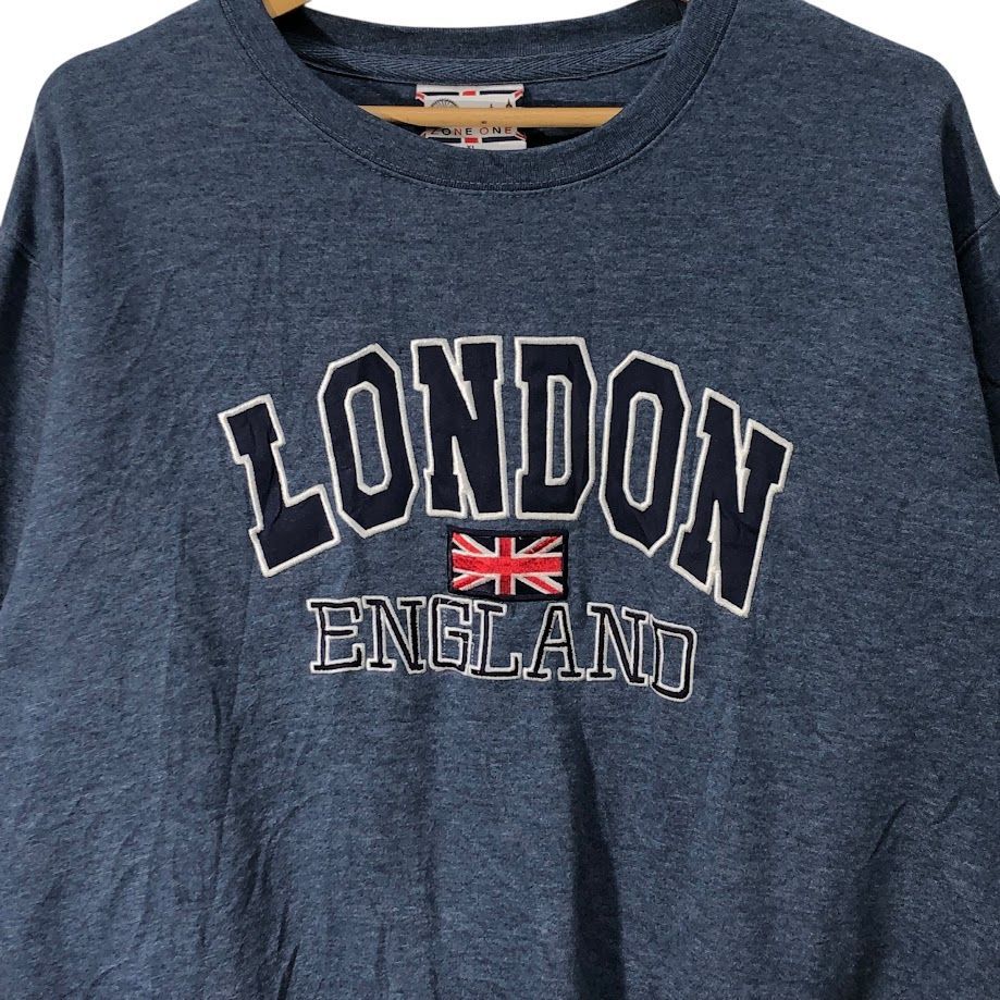 ZONE ONE スウェット トレーナー フロント刺繍 オーバーサイズ ビッグ