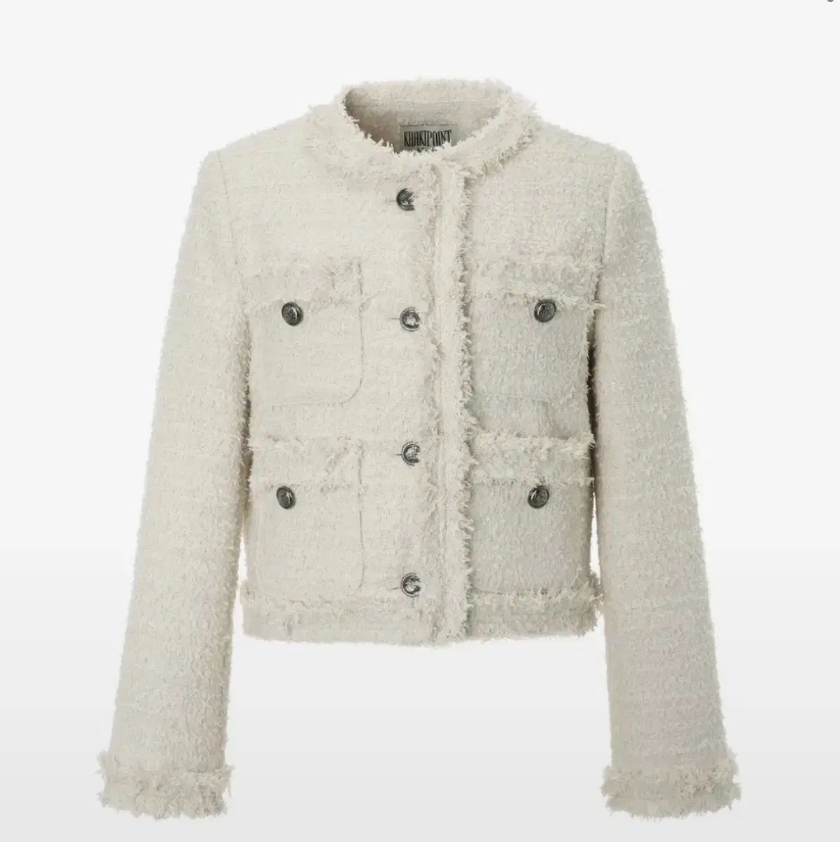 khakipoint カーキポイント ツイードジャケット アイボリー カーキポイント アンチック クロップド トゥウィードジャケット