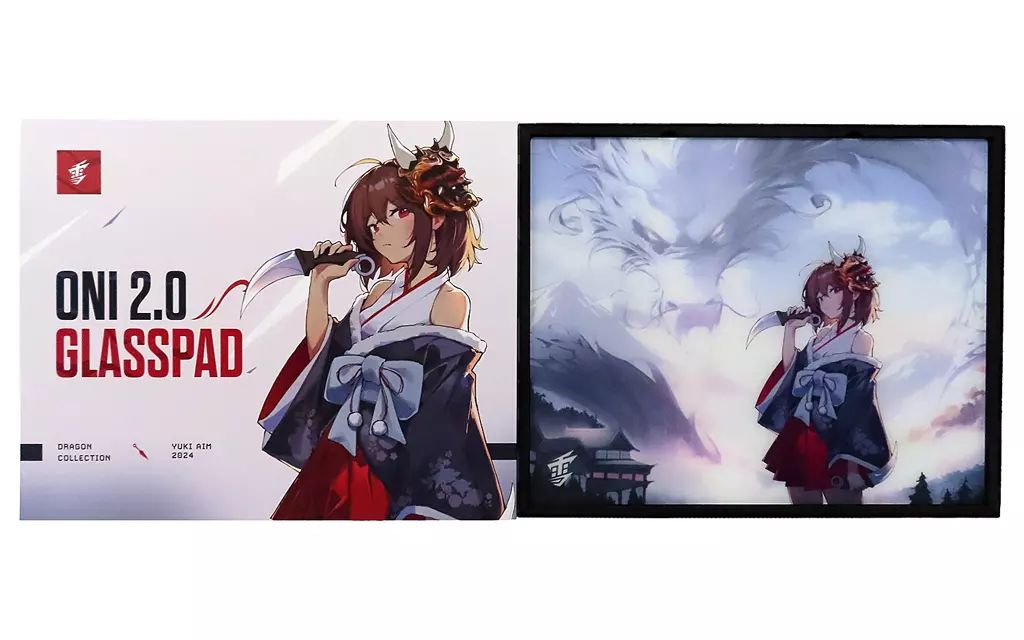 中古】マウスパッド Yuki Aim Glass Mousepad(ガラスマウスパッド) Oni