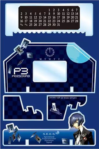 【中古】カレンダー ペルソナ3 卓上アクリル万年カレンダー