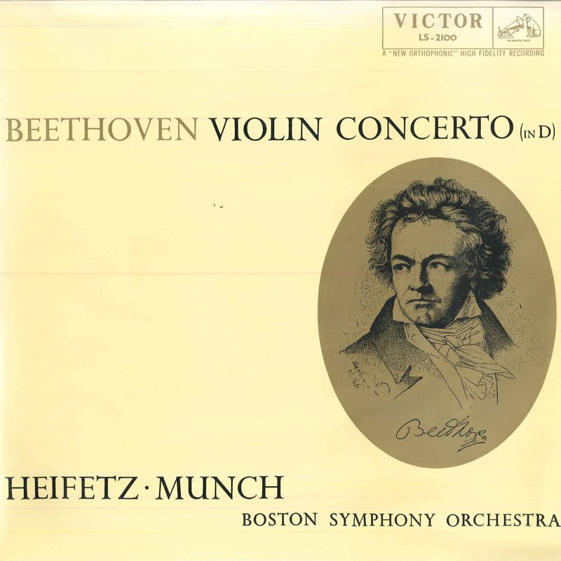LP Jascha Heifetz, Boston Symphon Beethoven: Violin Concerto In D