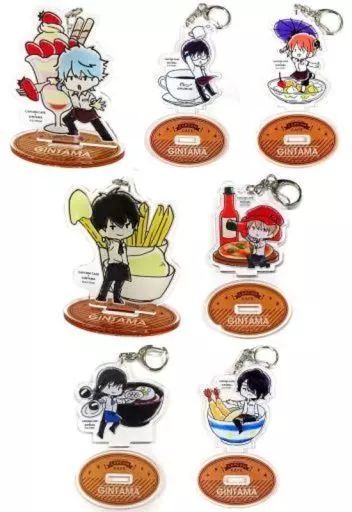 雑貨 全7種セット CAPCOM CAFE 銀魂 第2弾 アクリルスタンドキーホルダー