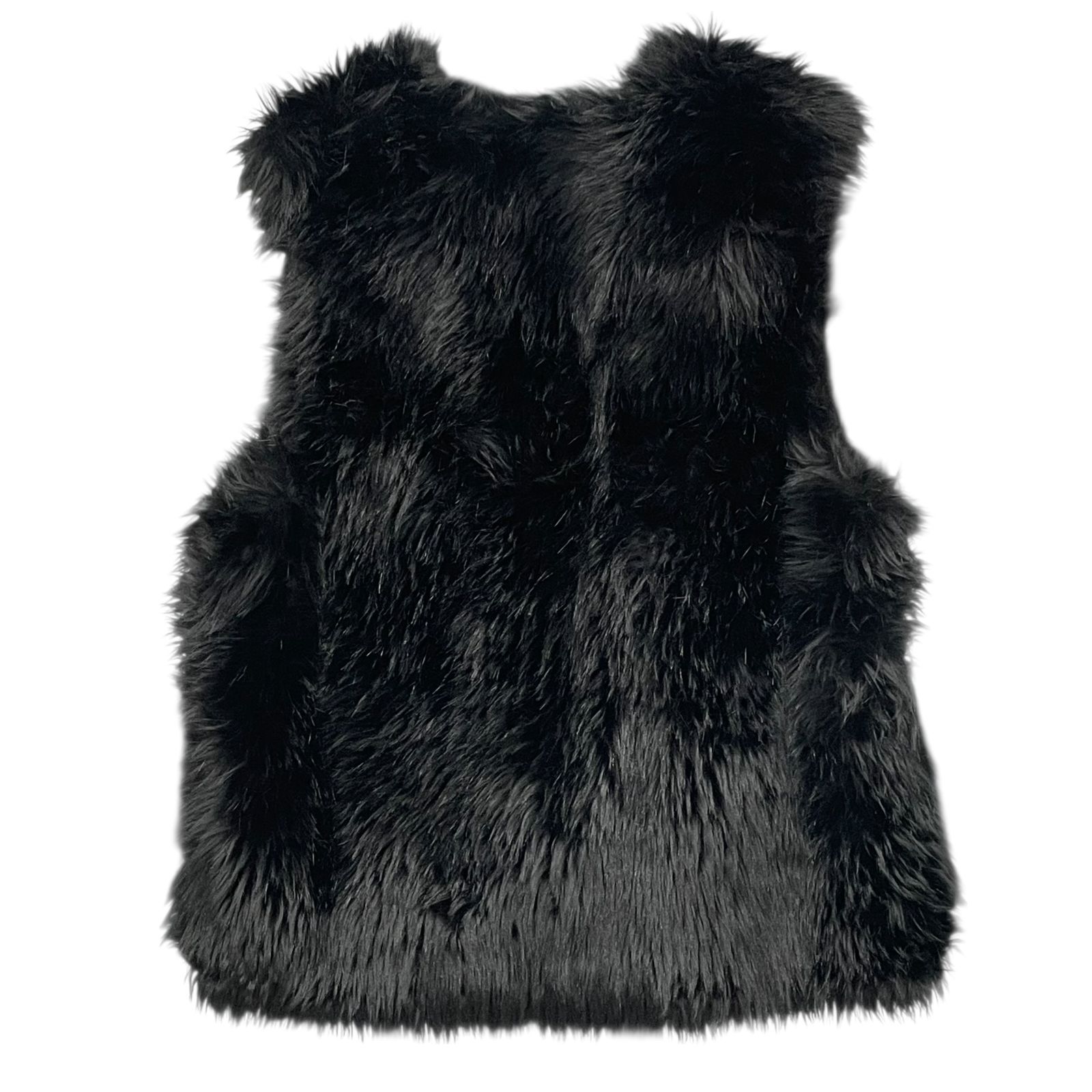 COMME DES GARCONS】 BLACK COMME DES GARCONS FUR VEST BLACK 