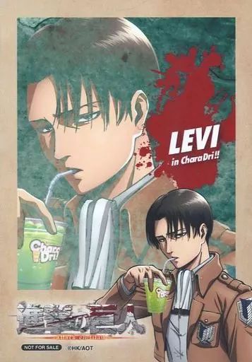 キャラカード キャラクター リヴァイ ブロマイド CharaDri!! 進撃の巨人×COLLABO CAFE HONPO ドリンク注文特典