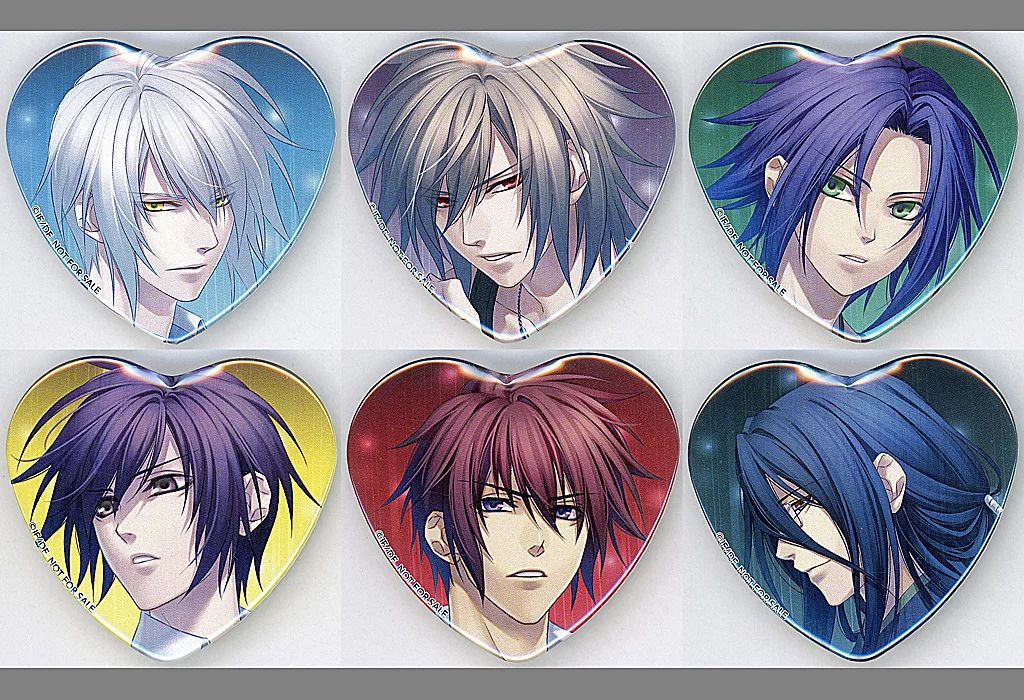 中古】バッジ・ピンズ [単品] 集合 ハート缶バッジ6個セット 「Switch